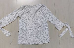 Polka Dot Button-Up Blouse