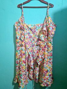 Floral Ruffle Mini Dress