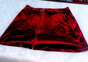 Red Velvet Skirt