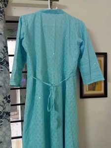 QUEENLEY BLUE MIRROR ANARKALI Kurt