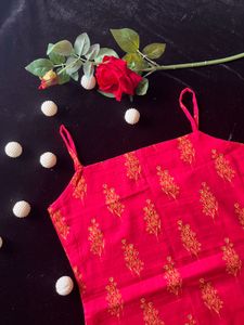 Pink Floral Kurta
