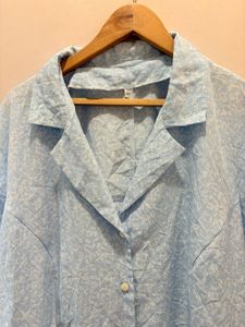 Beautiful Blue Over Size Imported Shirt