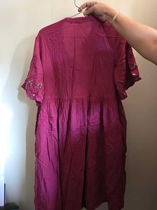 Pink Embroidered Dress
