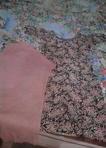 Floral Dress with Plazo