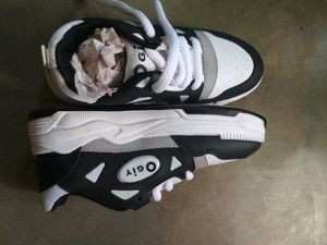 Ogly Black & White Chunky Sneakers
