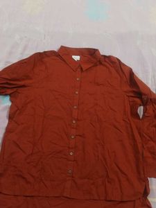 Rust-Colored Button Down Shirt