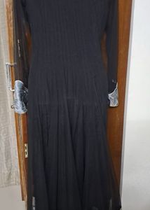 Black Partywear Anarkali Suit With Heavy Neck Work