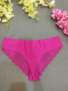Pink Lace Trim Underwear✨