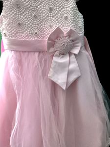 Pink Tulle Flower Girl Dress