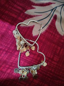 Heart Charm Hoop Earrings