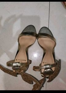 Moda-X Gold Butterfly Wing Heels