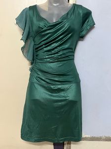 Silk Emerald Green Party Dress