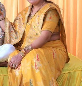 Heavy Mustard Saree 🦋