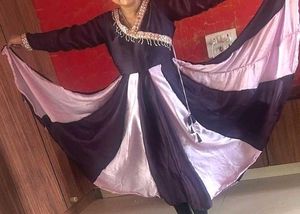 Elegant Purple &amp; Lavender Anarkali
