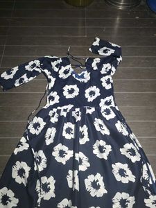 Floral Print Navy Blue nayra top dress