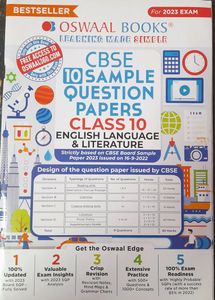CBSE OSWAAL CLASS 10 ENGLISH SQP