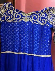 Navy Blue Full Flared Anarkali