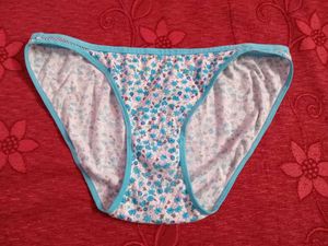 Coton Strip Panty Blue