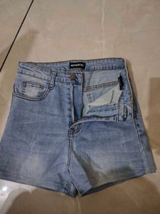 Denim High Waist Shorts