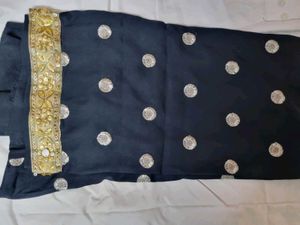 Elegant Black Saree