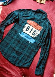 back print Checked Shirt