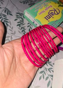 Pink Sparkly Bangles 2&#34;4 Inch