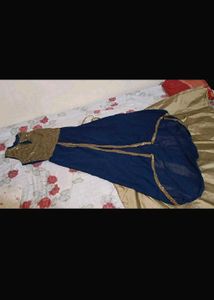 Elegant Ethnic dress with golden  skirt