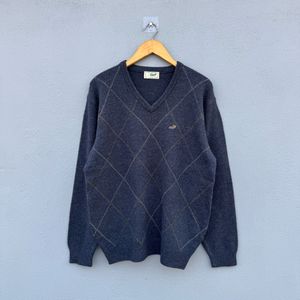 Argyle V-Neck Sweater