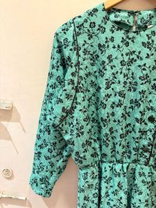 Vintage Floral Print Dress