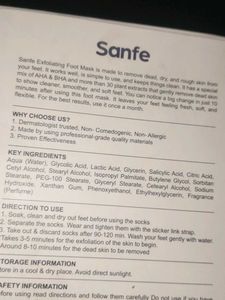 Sanfe Exfoliating Foot Mask