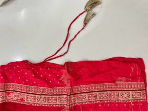 Aurelia Pink And Golden Straight Kurta - Medium
