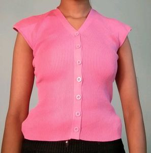 Pink Sleeveless Top