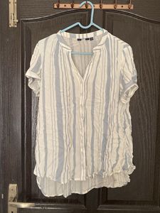Striped Button-Up Top