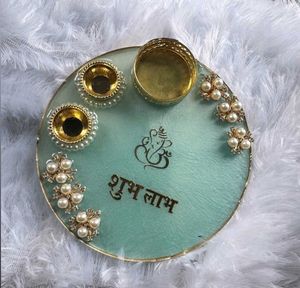 Decorative Resin Pooja Thali Set
