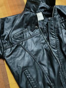 Men Classic Black Leather Jacket