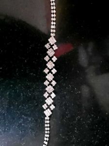 Sparkling Silver Drop Earrings and Bracelet