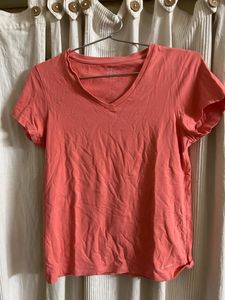 Size L — Jockey , pink V Neck Shirt