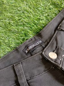 Straight Jeans Unisex Jet Black