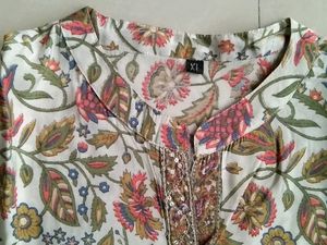 Cream Kurta Set Size-XL