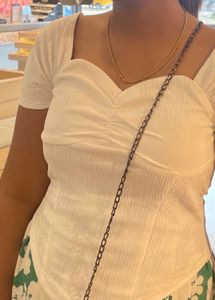 White Corset Crop Top ❣️