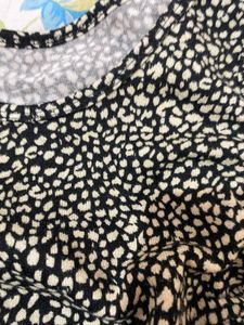 Black &amp; White Print Dress