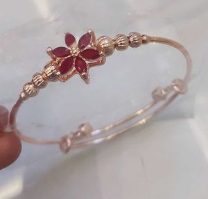 Ruby Flower Bracelet