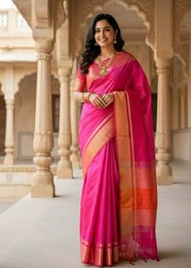 Pink & Red saree