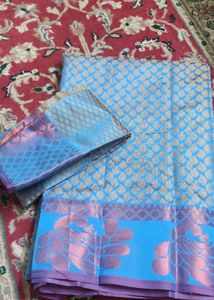 Saree With Threadwork And Zari