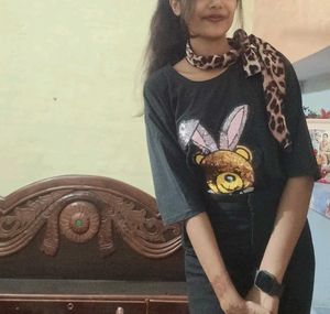 Oversized Full Dark Black T Shirt