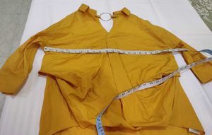 Mustard Top with Ring Detail