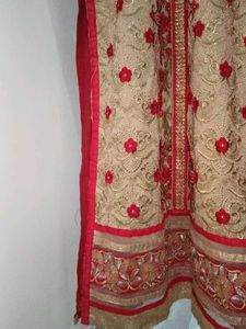Elegant Red &amp; Gold Kurta