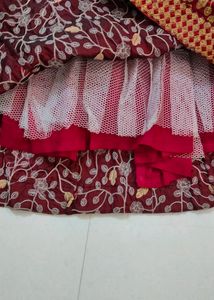 Maroon Lehenga Choli Dupatta