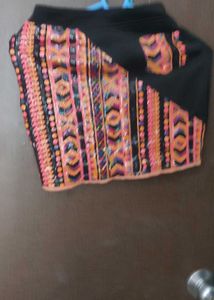 Funky Patterned Mini Skirt