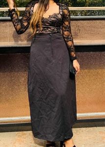 Fluffy Full Length High Waist Skirt
